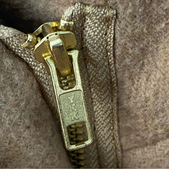 J. Crew Women’s Khaki Camel Wool Blend New City Cocoon Full Zip Peacoat Size 6 - Picture 10 of 14